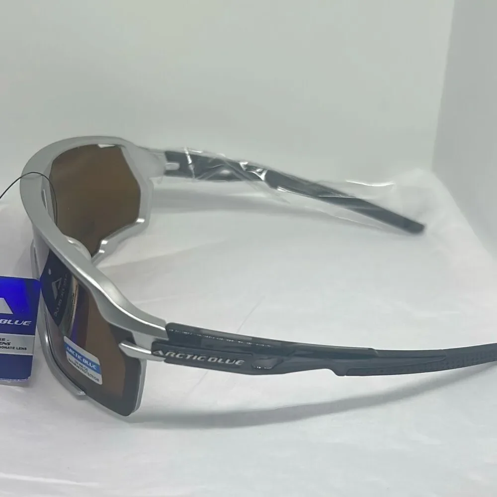 Arctic Blue Sports Sunglasses UV400 Protection Wrap Shield Frame